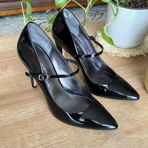Via Spiga Patent Leather Mary Jane Heels